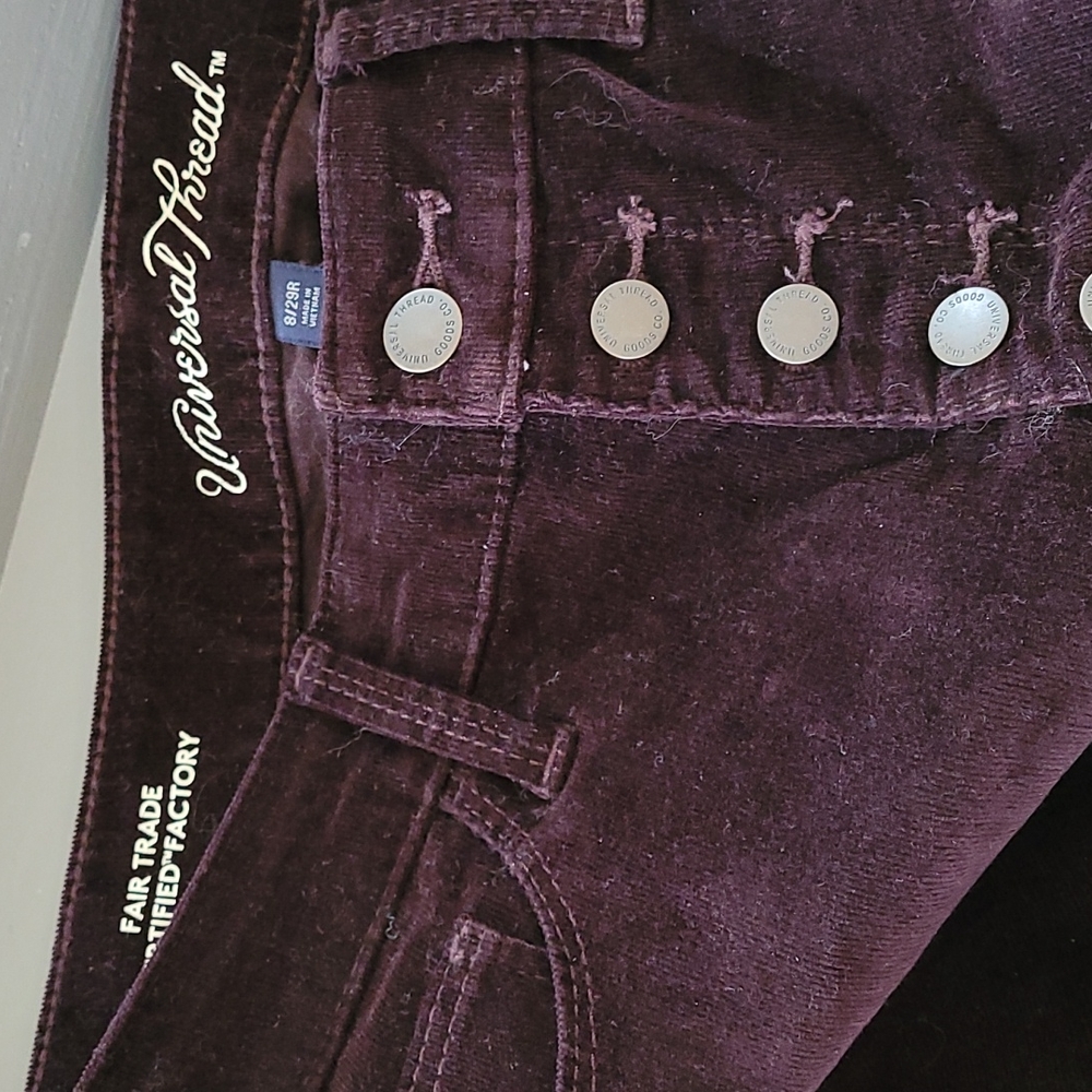 Universal Thread Women's 8/29R Brown Corduroy Jeans High Rise Skinny NWOT